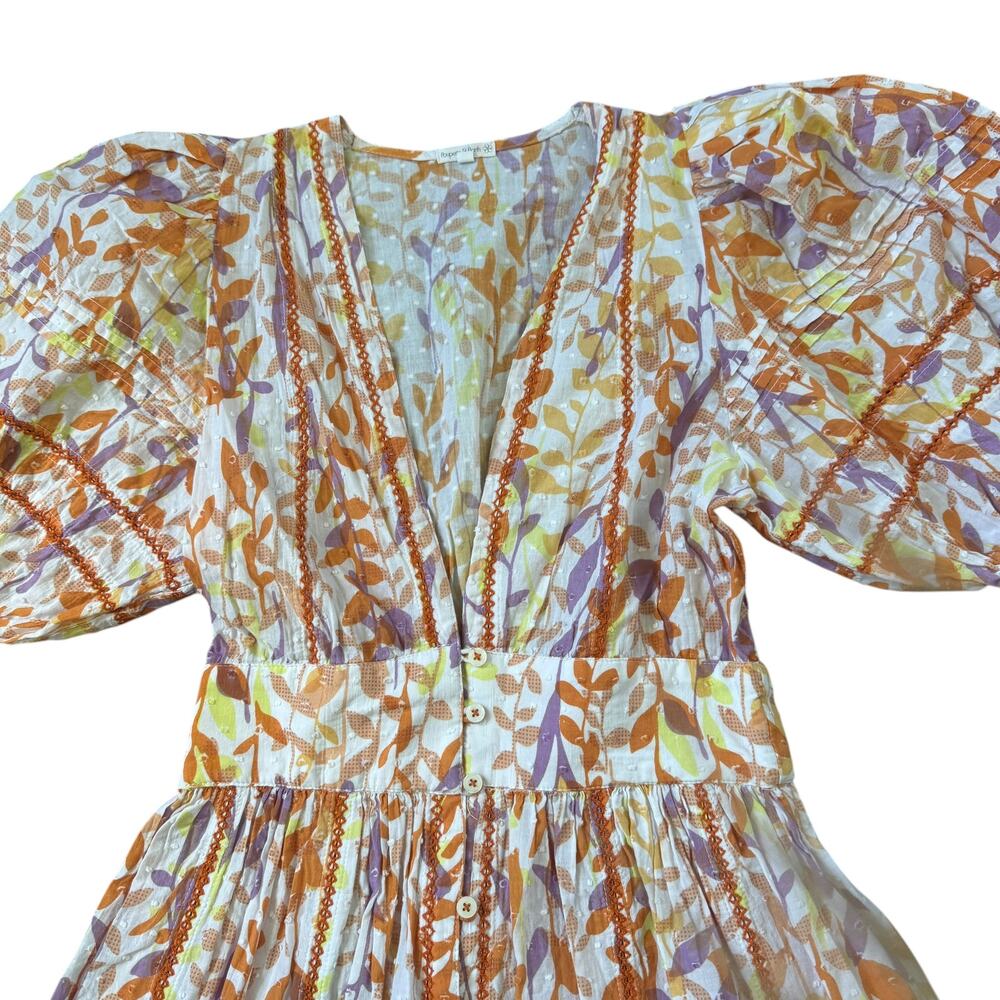 Poupette St Barth Reine Midi Dress Purple Orange White - Picture 5 of 10